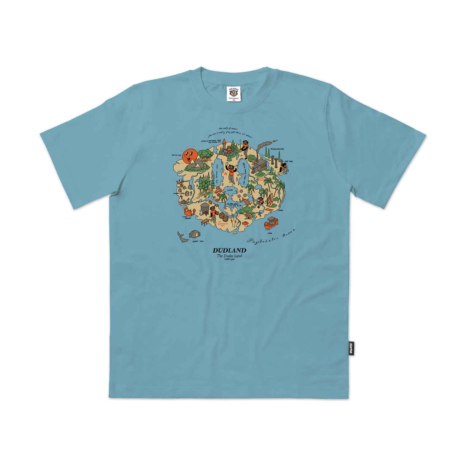 The Dudes Dudland Seasonal T-Shirt - milky blue XXL