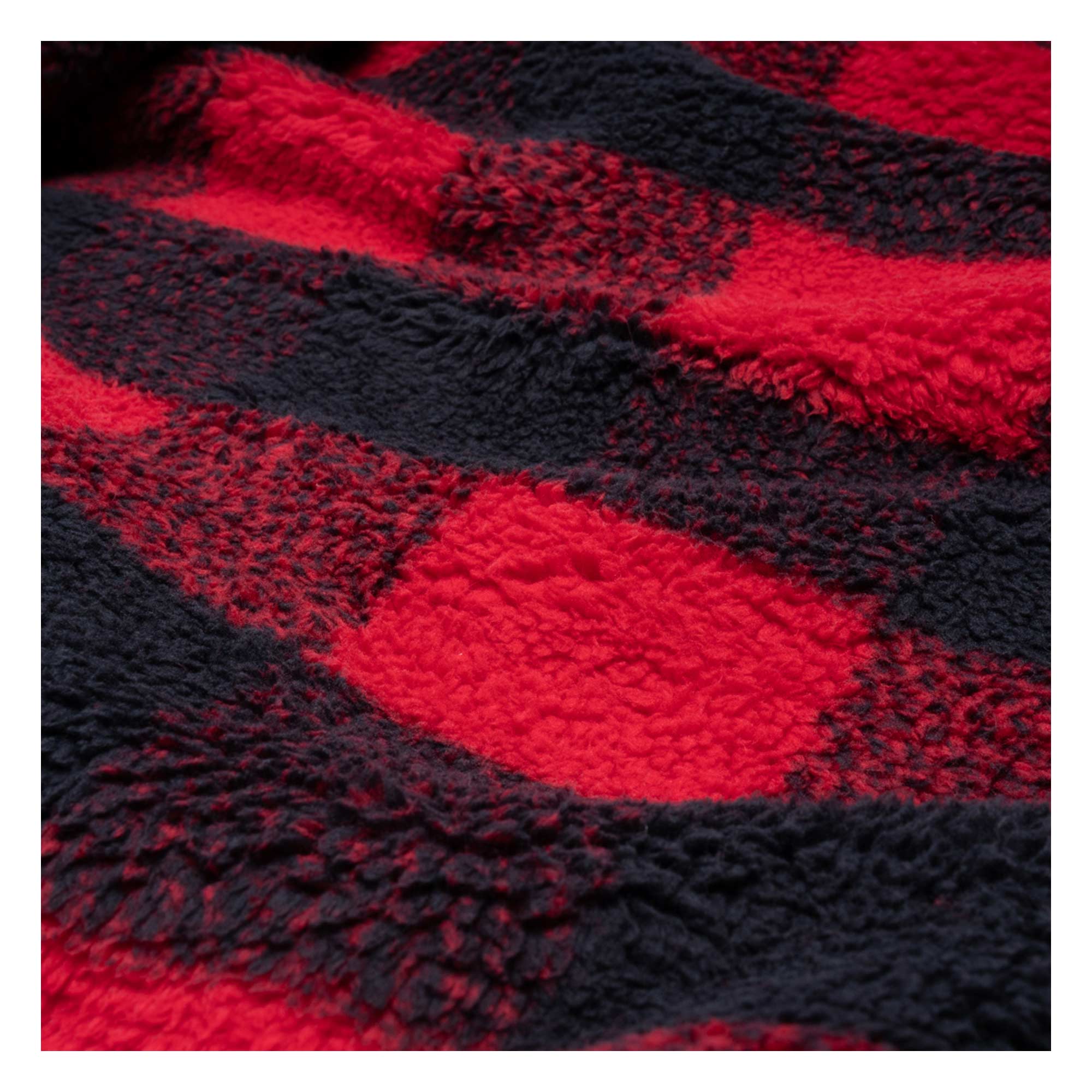 RUMPL Blanket SHERPA PUFFY PRINTED FLEECE / THROW, buffalo check