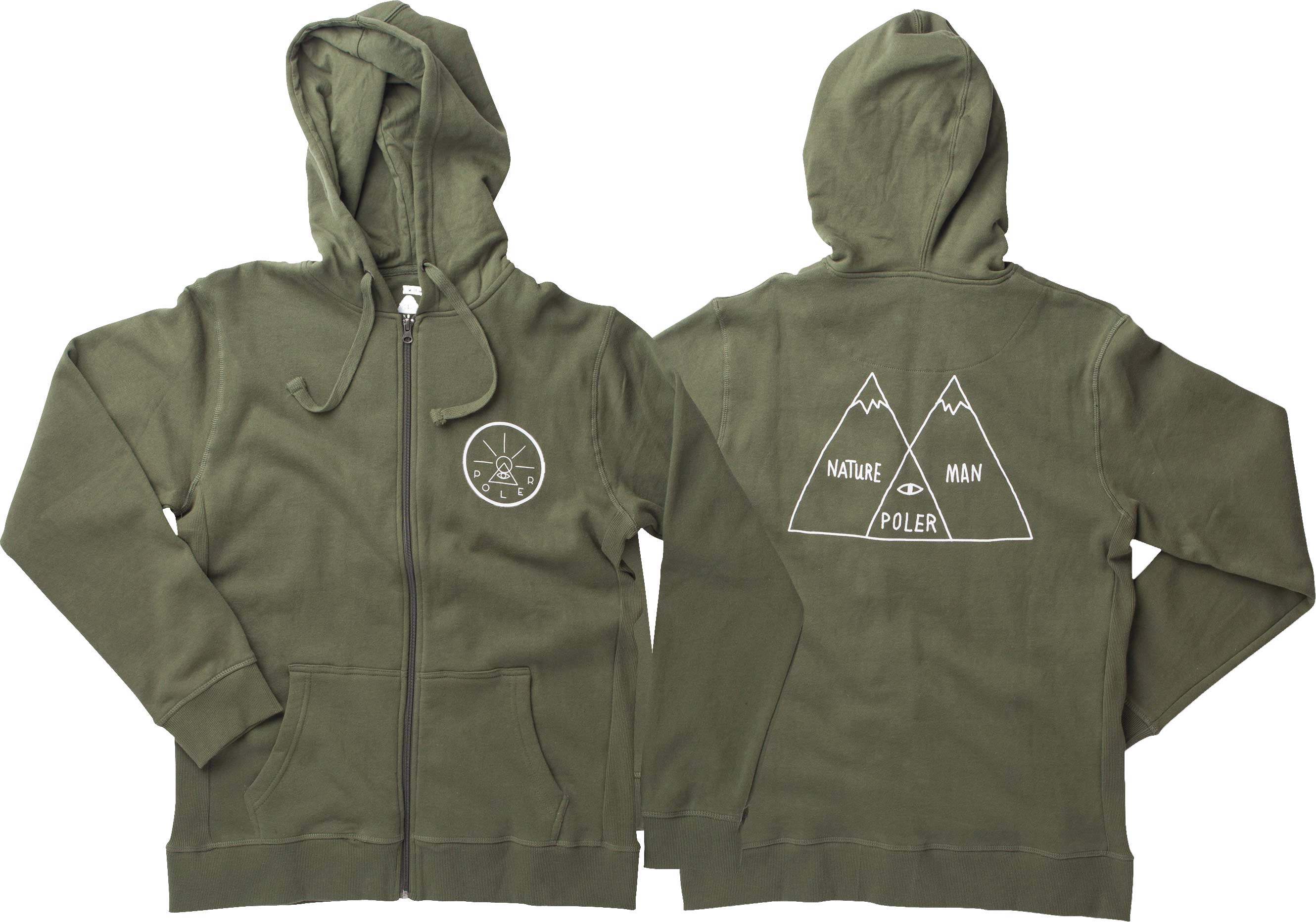 POLER Zip Up VENN DIAGRAM (MAN) & GOLDEN , army green M