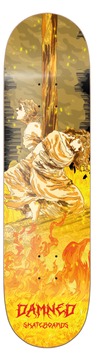 Damned Burn the Priest Skateboard Deck