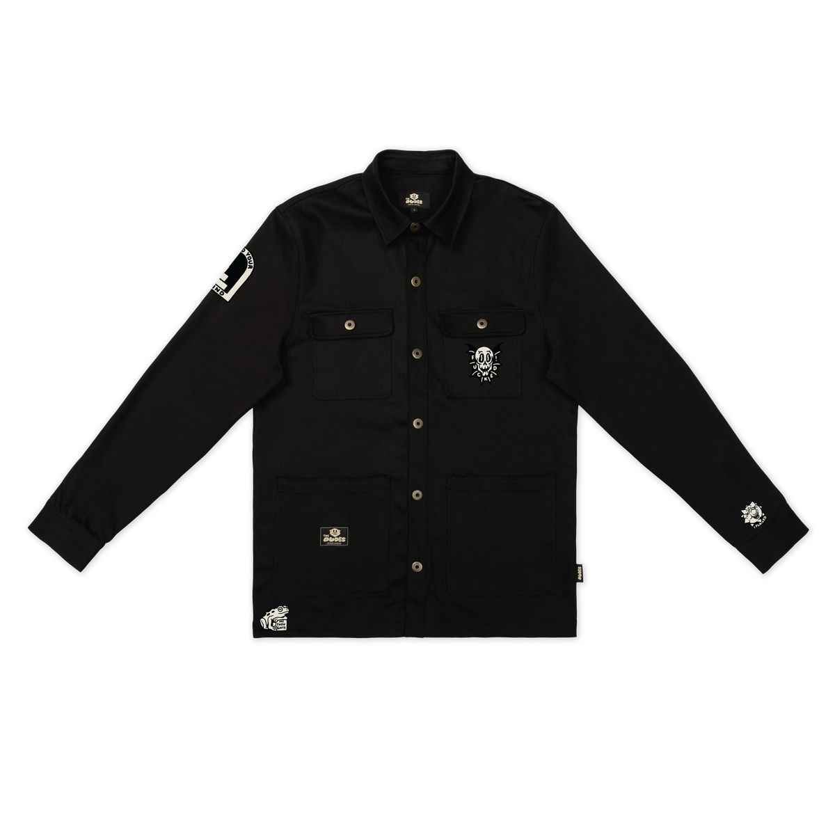 The Dudes Underworlds Overshirt Dave Premium - black The Dudes Underworlds Overshirt Dave Premium - black XXXL