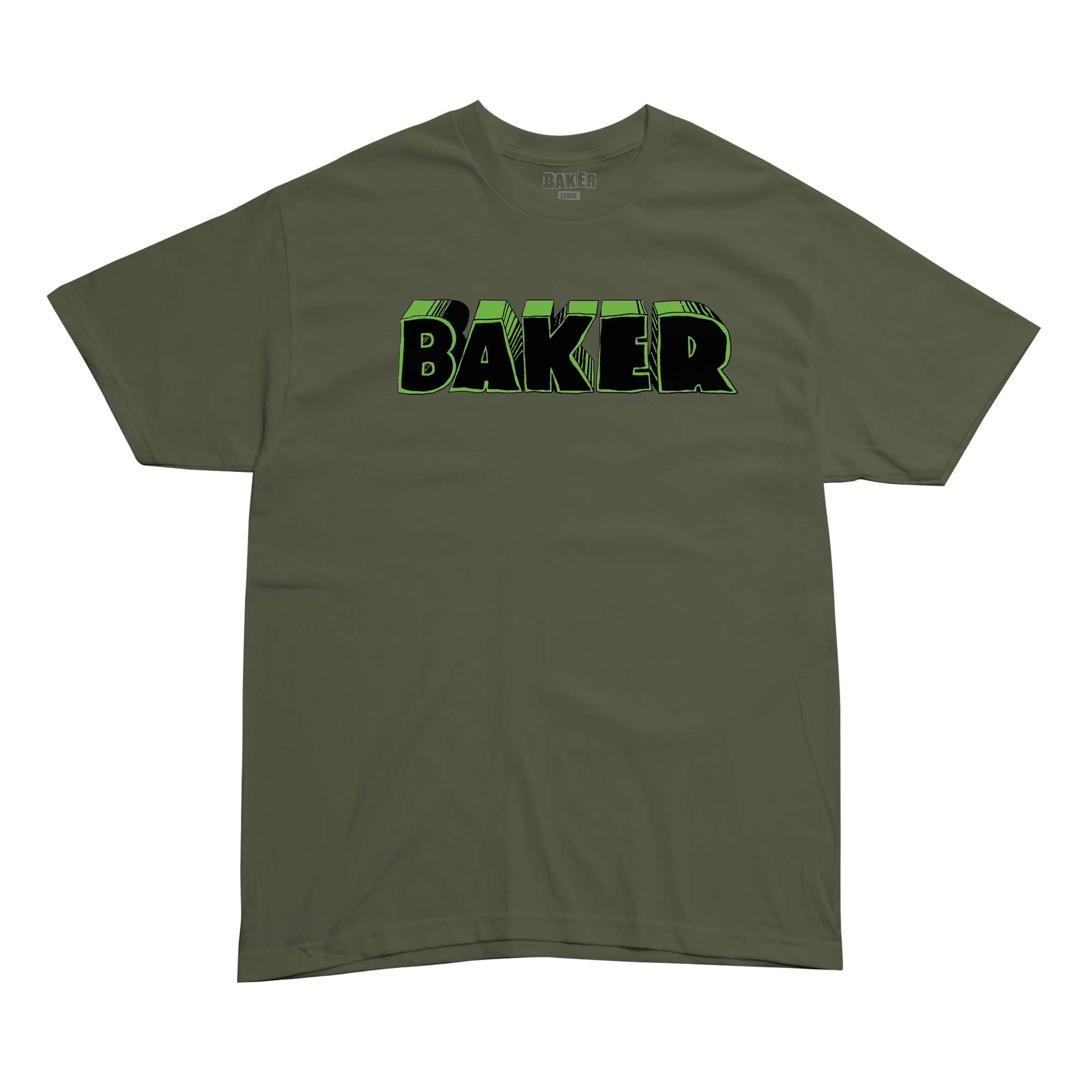 BAKER T-Shirt BOLD vert militaire