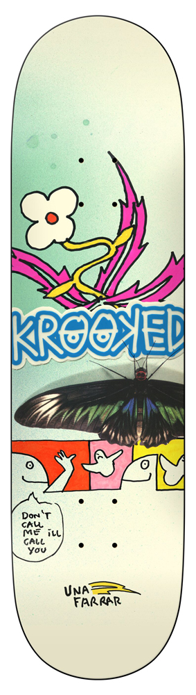 Krooked Skateboard Deck Una Butterfly Call 8,50 Krooked Skateboard Deck Una Butterfly Call 8,50