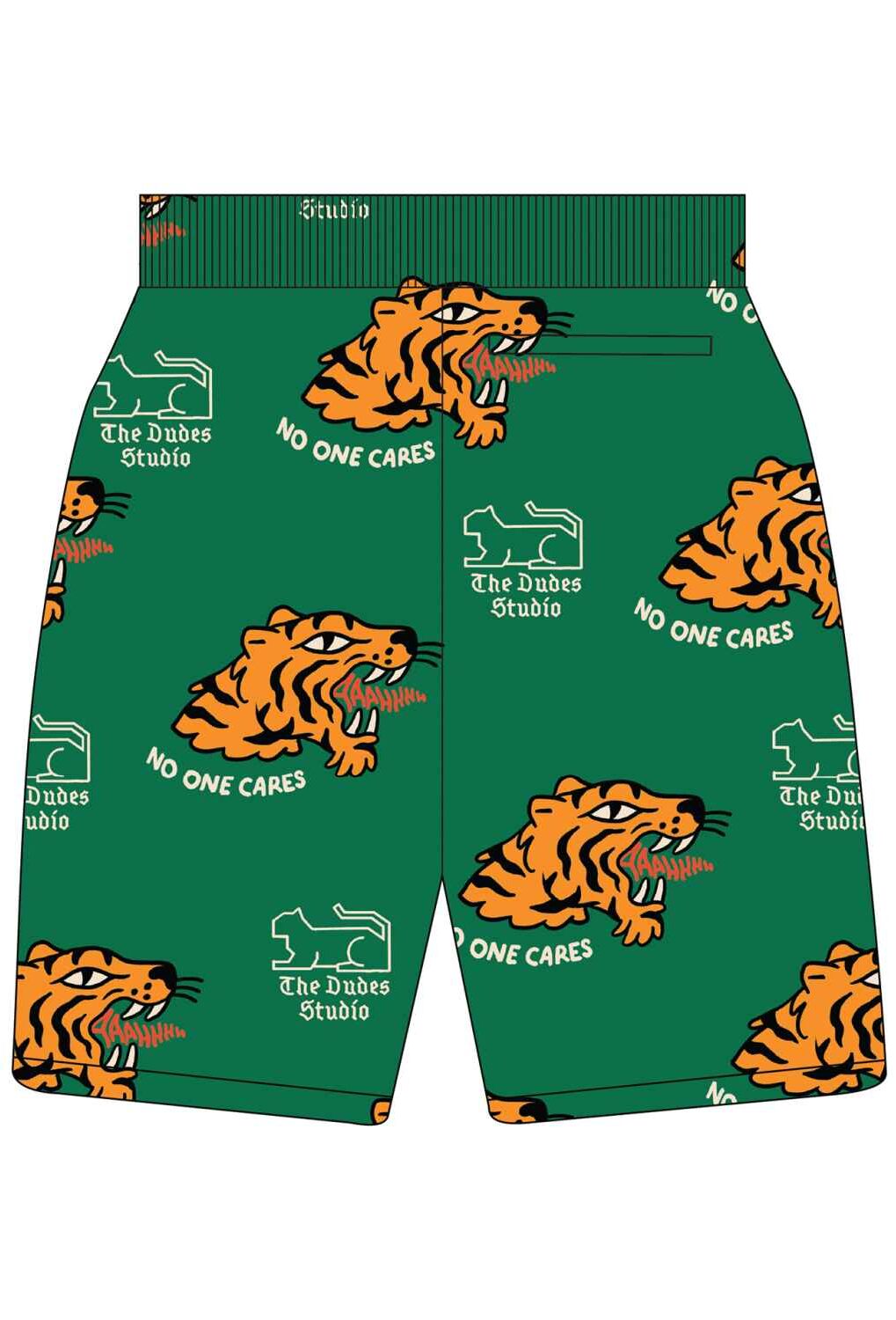 10036662-2 The Dudes No one cares pattern Sweatpants Short - Multicolor XXXL
