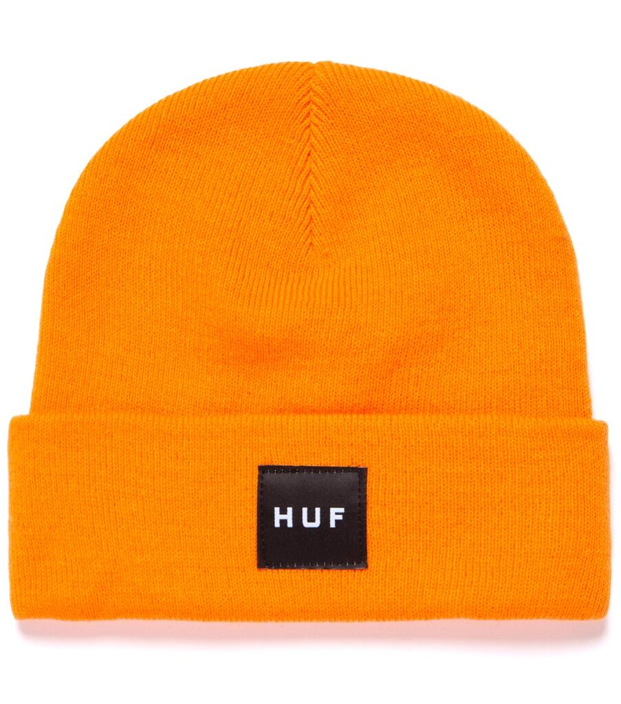 HUF Essentials Box Logo Beanie orange HUF Essentials Box Logo Beanie orange