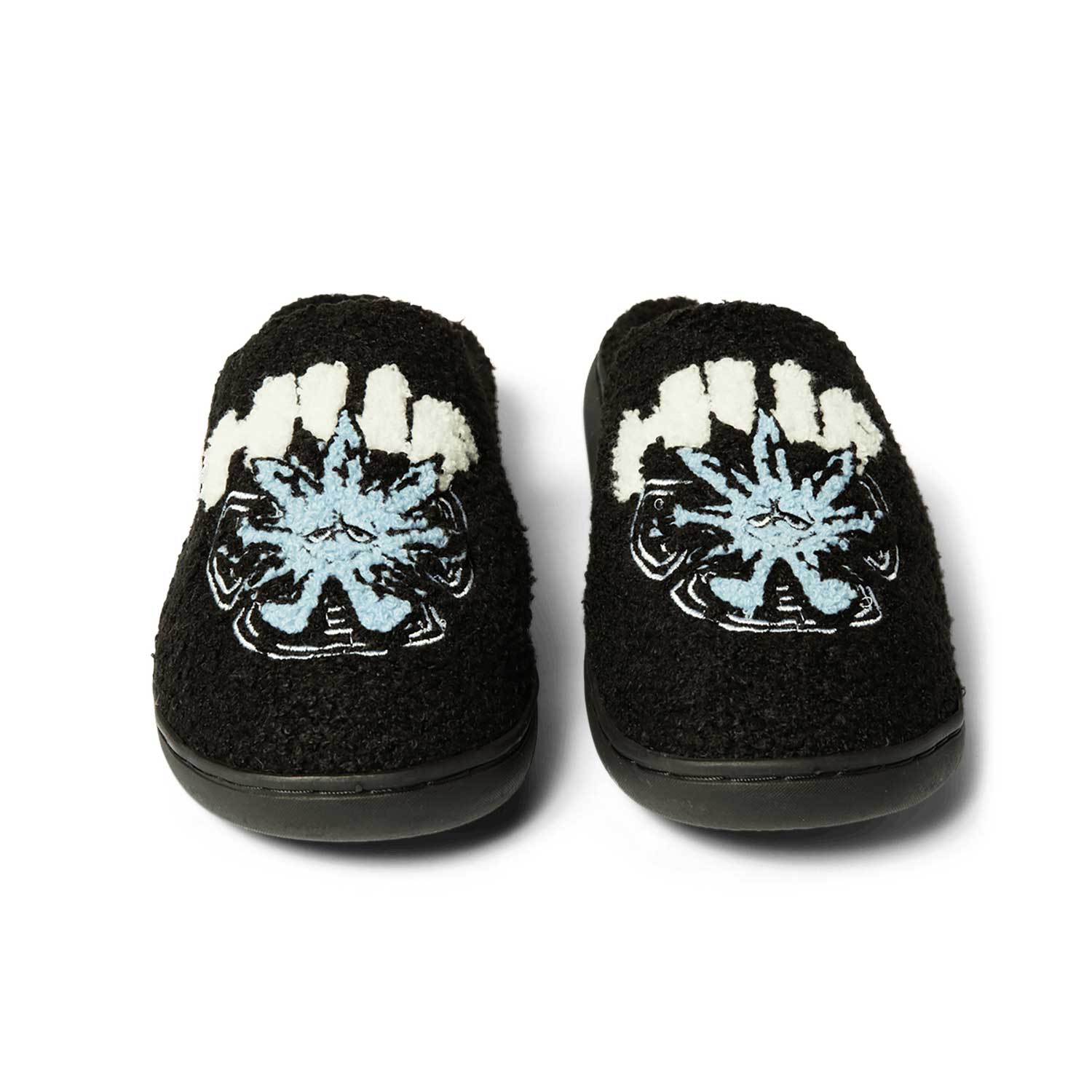 HUF Snow Angel Fuzzy Slipper - black