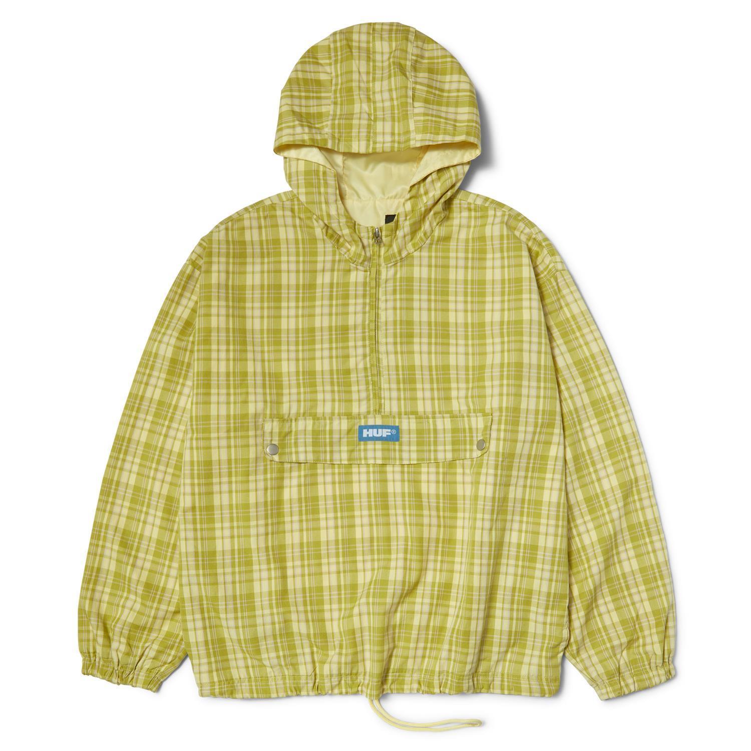 HUF Rivington Plaid Anorak - tarragon