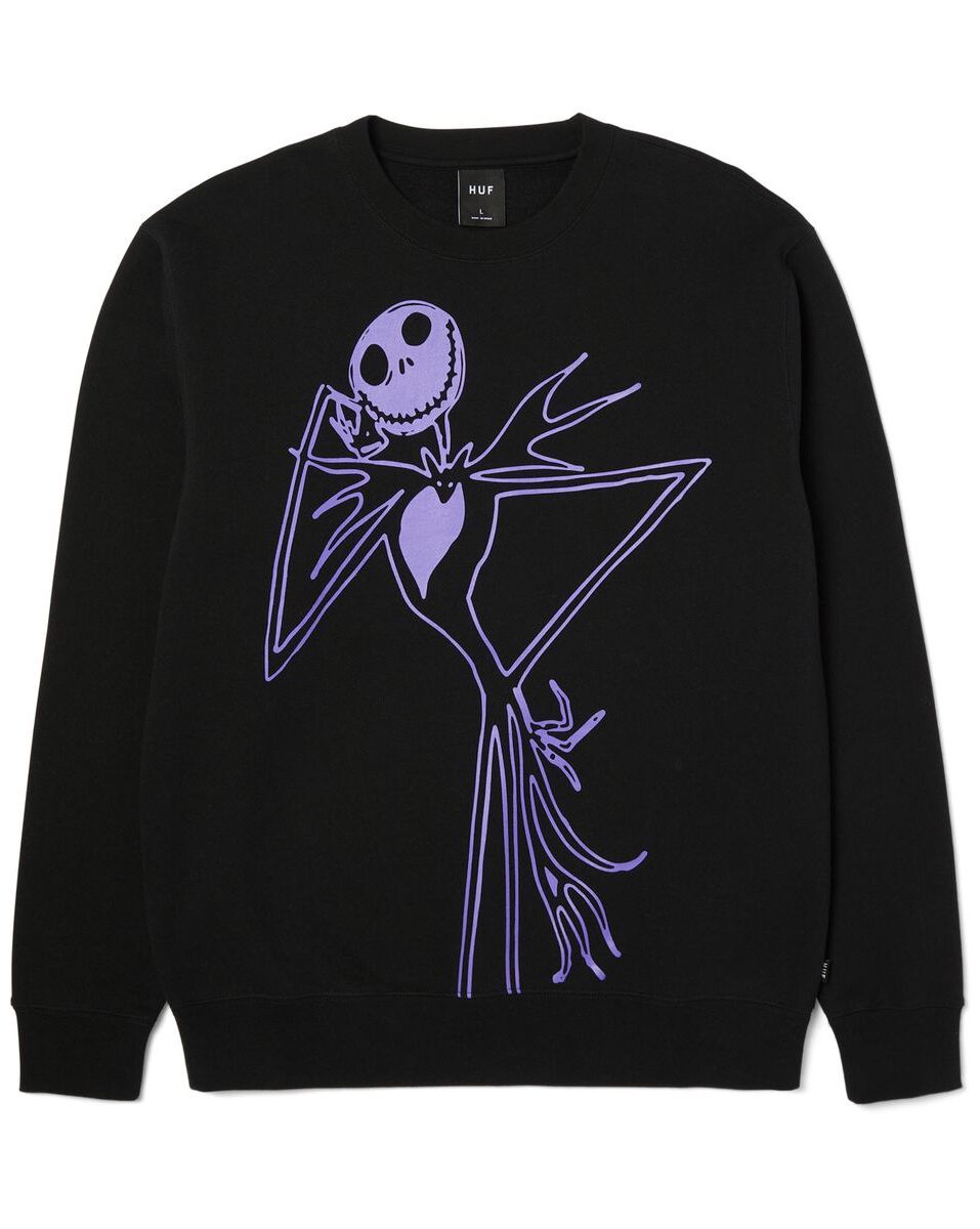 HUF Jack Skellington Sweatshirt - black HUF Jack Skellington Sweatshirt - black XXL