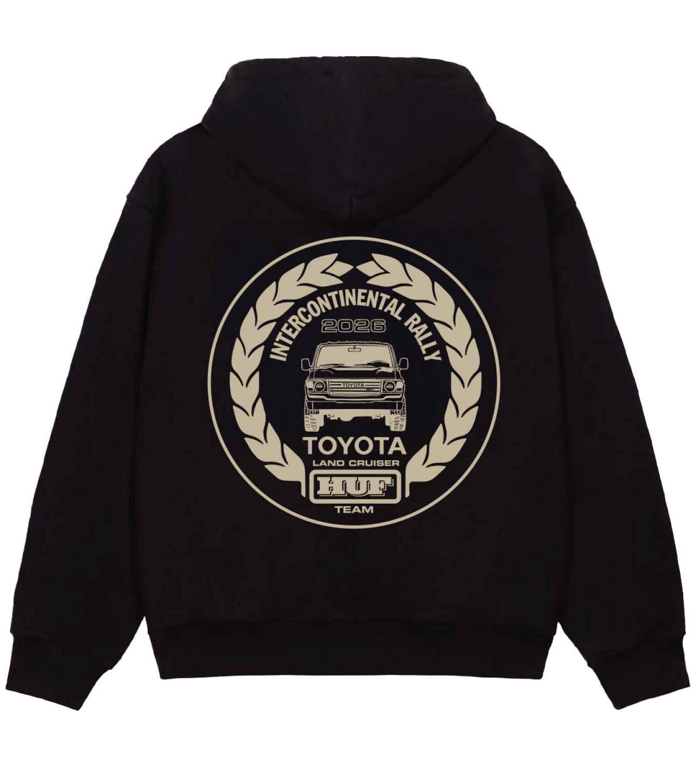 fl00267-black-2 HUF Land Cruiser Heavyweight Fz Hoodie - black XXL