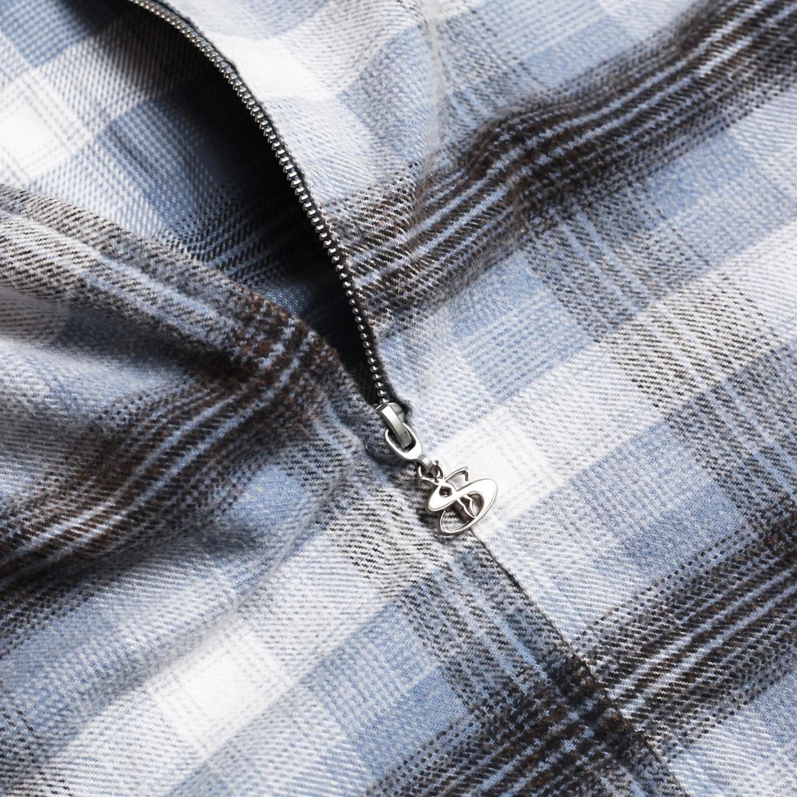 Yardsale Tartan Full-Zip Hood - blue