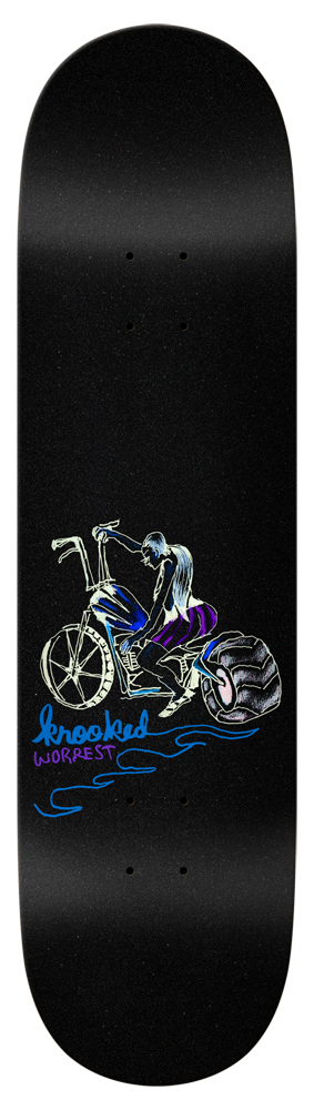 Krooked Skateboard Deck Worrest Chop Shop 8,38 TT Slick Krooked Skateboard Deck Worrest Chop Shop 8,38 TT Slick