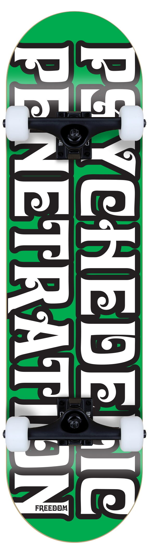 Freedom complete Skateboard Psychedelic Penetration green Freedom complete Skateboard Psychedelic Penetration green