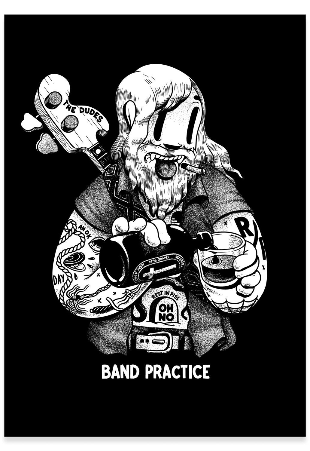 The Dudes Band Practice Unlimited Print - black The Dudes Band Practice Unlimited Print - black