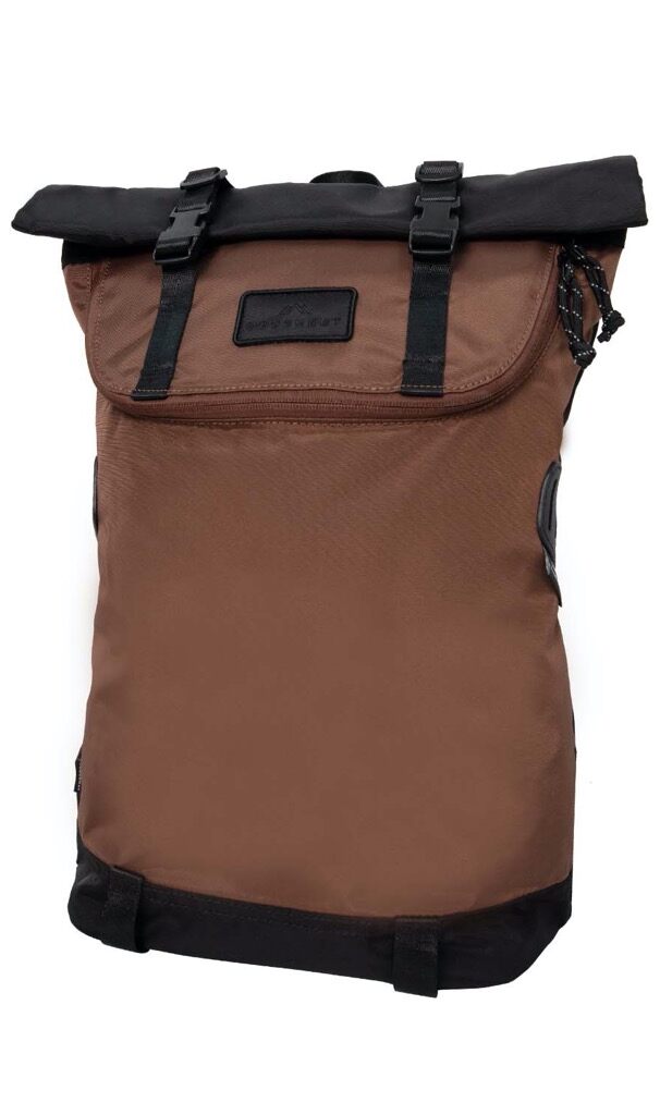 Doughnut Christopher Go Wild Series Rolltop Rucksack - black x brown