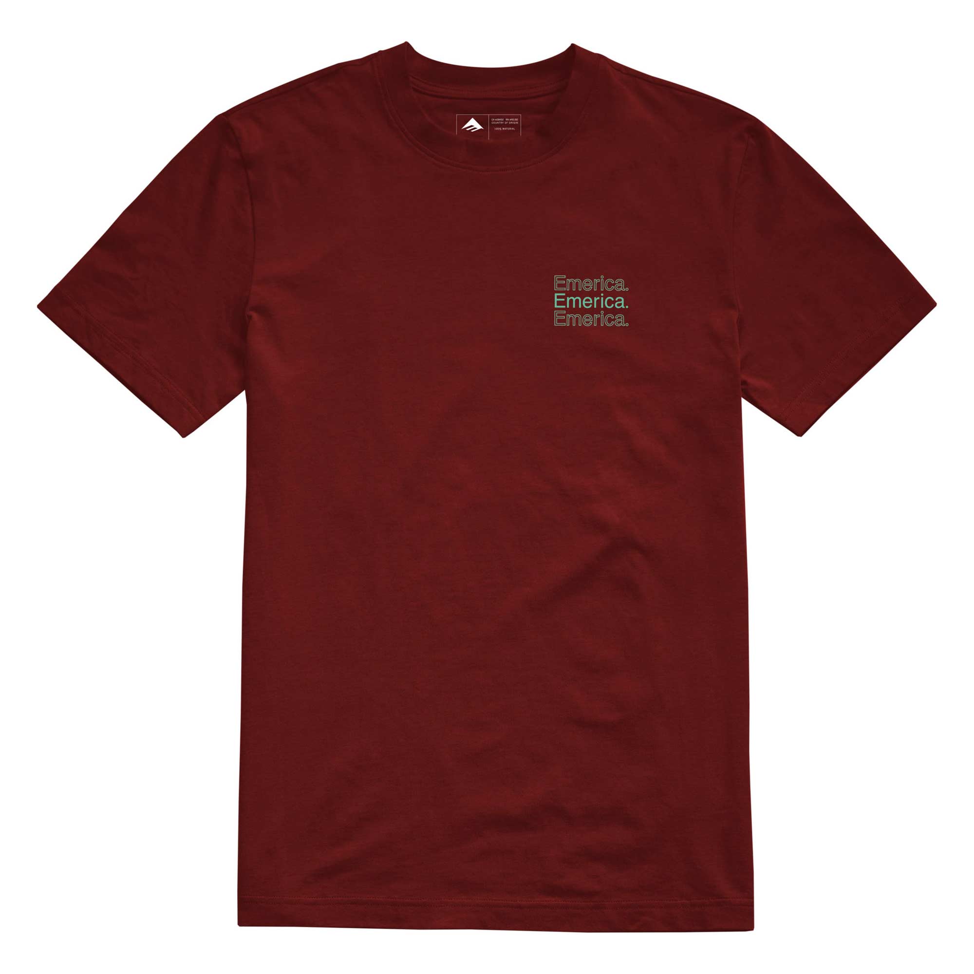 EMERICA T-Shirt NEW STACK S/S burgundy