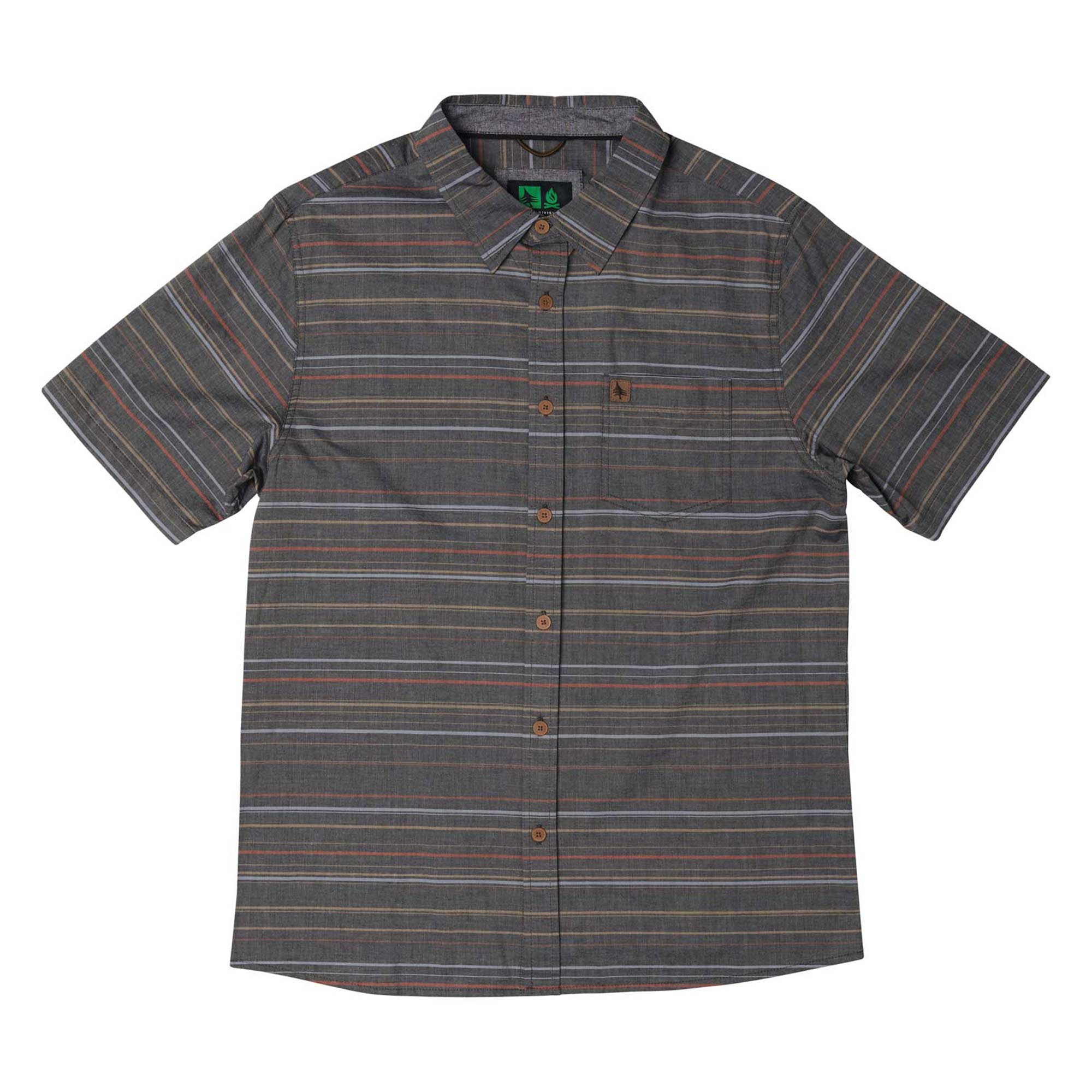 HIPPYTREE Shirt ANZA Woven S/S asphalt HIPPYTREE Shirt ANZA Woven S/S, asphalt S