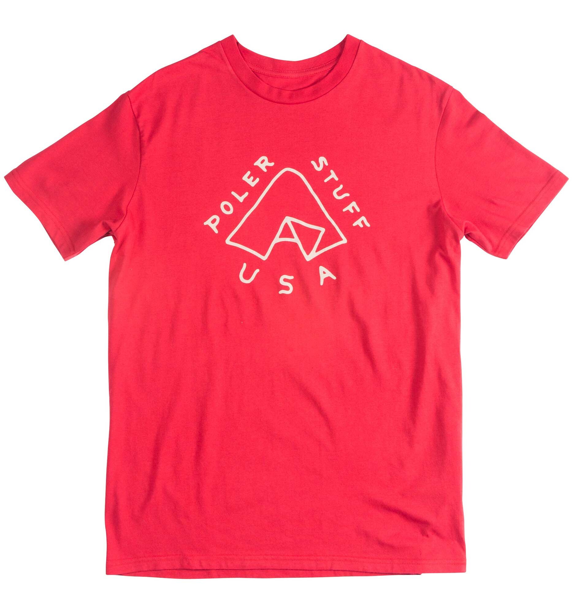 POLER T-Shirt TENT BACKPRINT, lava M