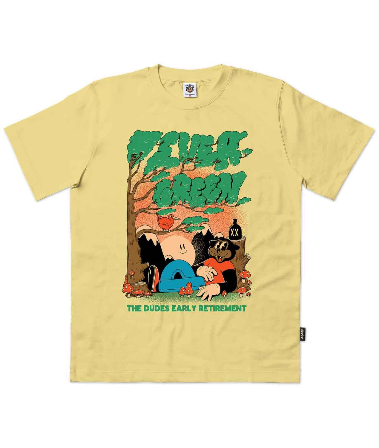 10003794-1 The Dudes Evergreen Seasonal T-Shirt - custard XXXL