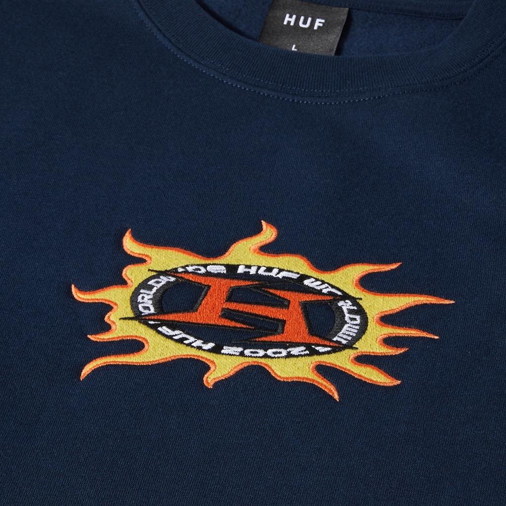 HUF Fire Pullover - navy S HUF Fire Pullover - navy XXL