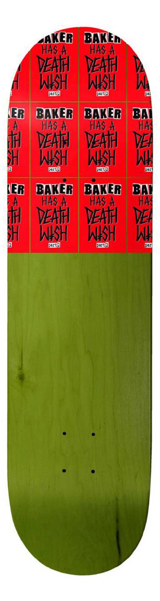 BAKER Deck BAKER HAS A DEATHWISH 8.25 BAKER Deck BAKER HAS A DEATHWISH 8.25