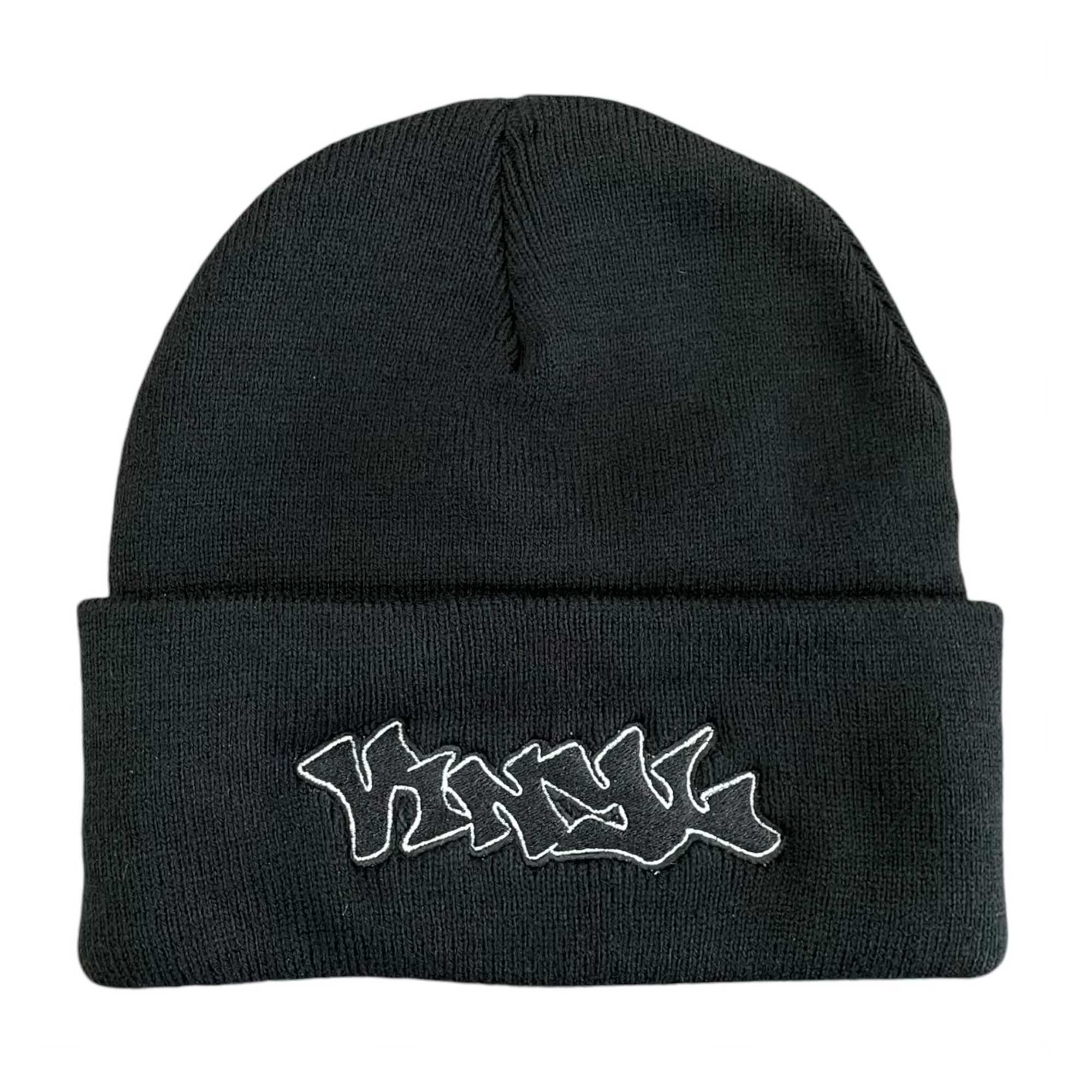 VINYL Beanie GRAFFITI, black