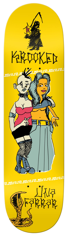 Krooked Skateboard Deck Farrar Punx 8,38 Krooked Skateboard Deck Farrar Punx 8,38