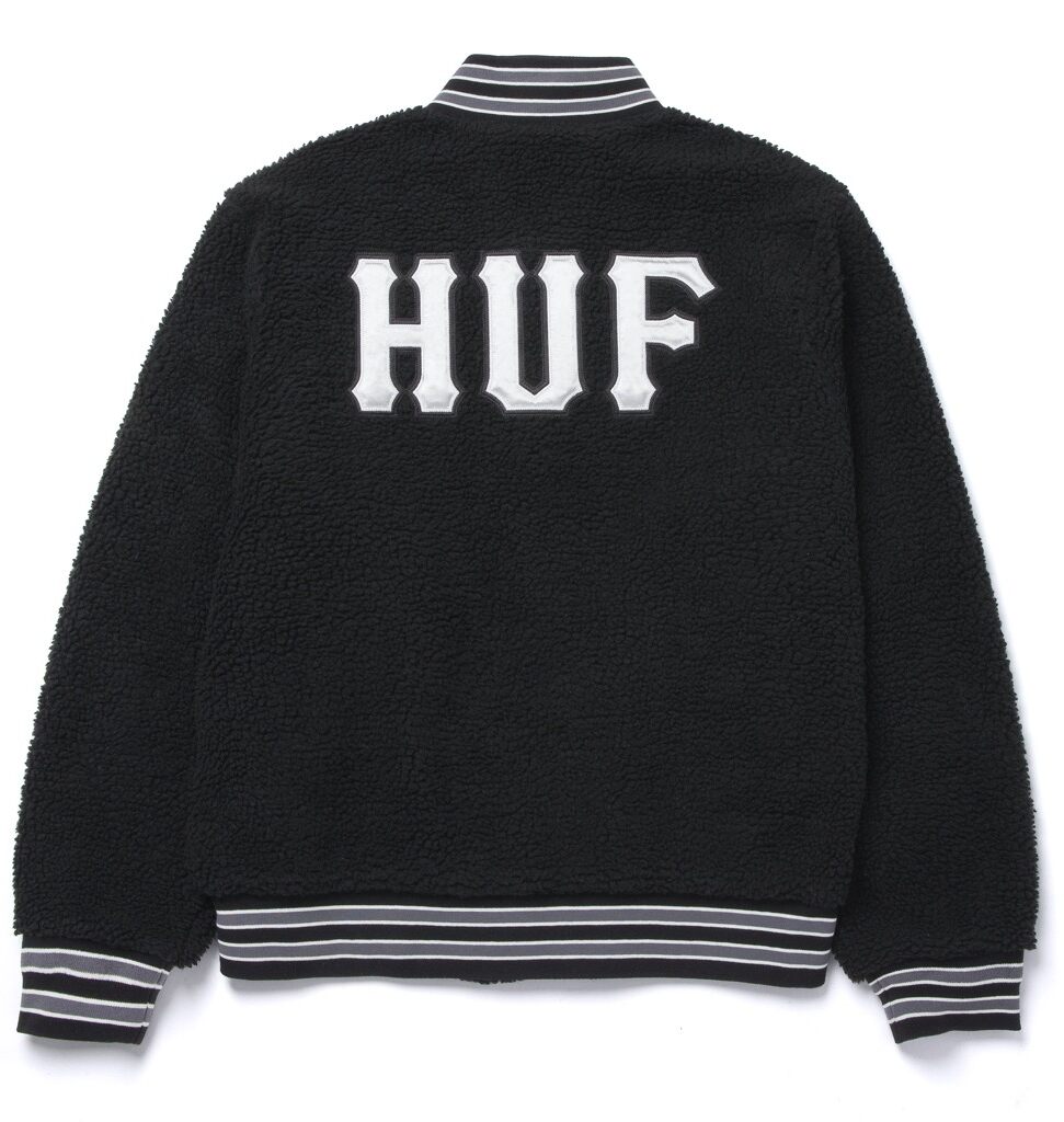 jk00379-black-2 HUF Sherpa Varsity Jacke - black
