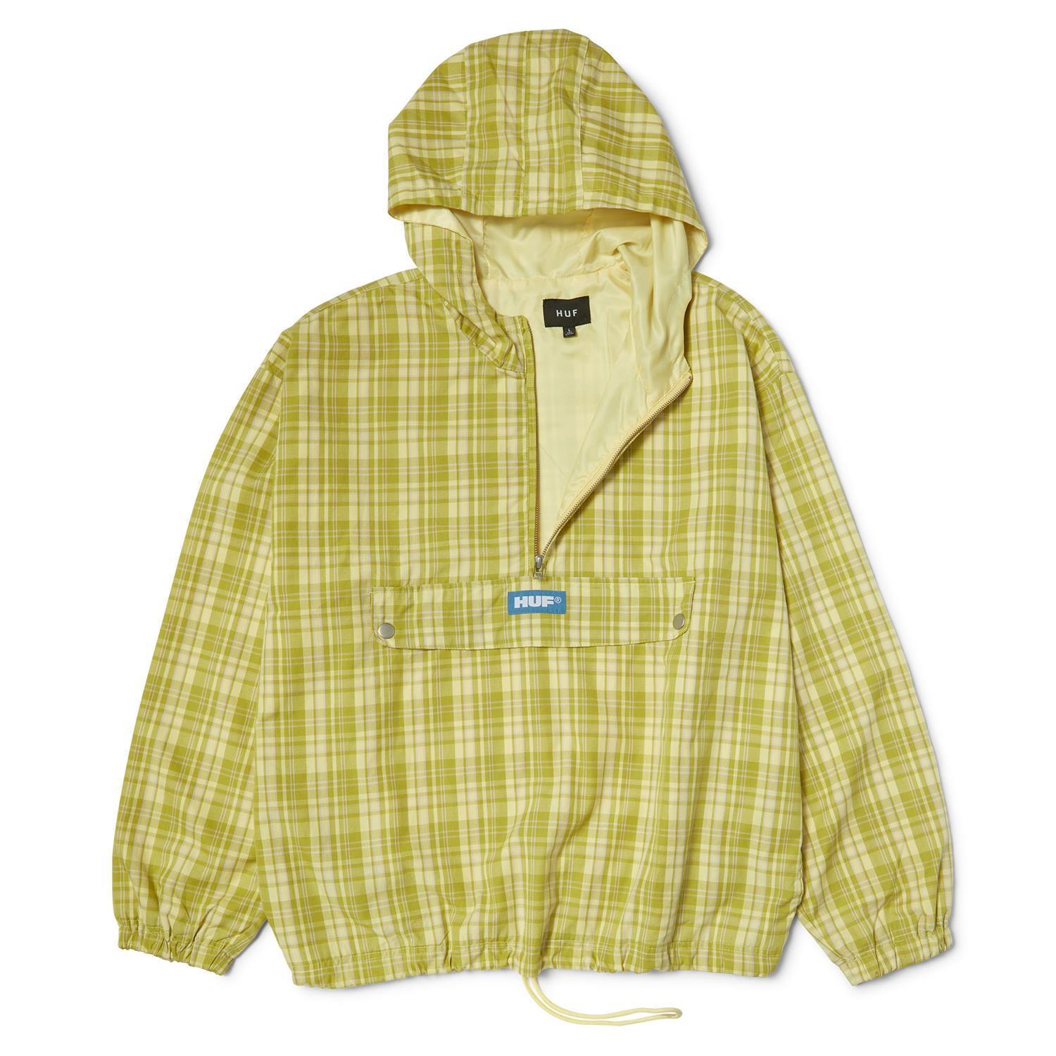 HUF Rivington Plaid Anorak - tarragon
