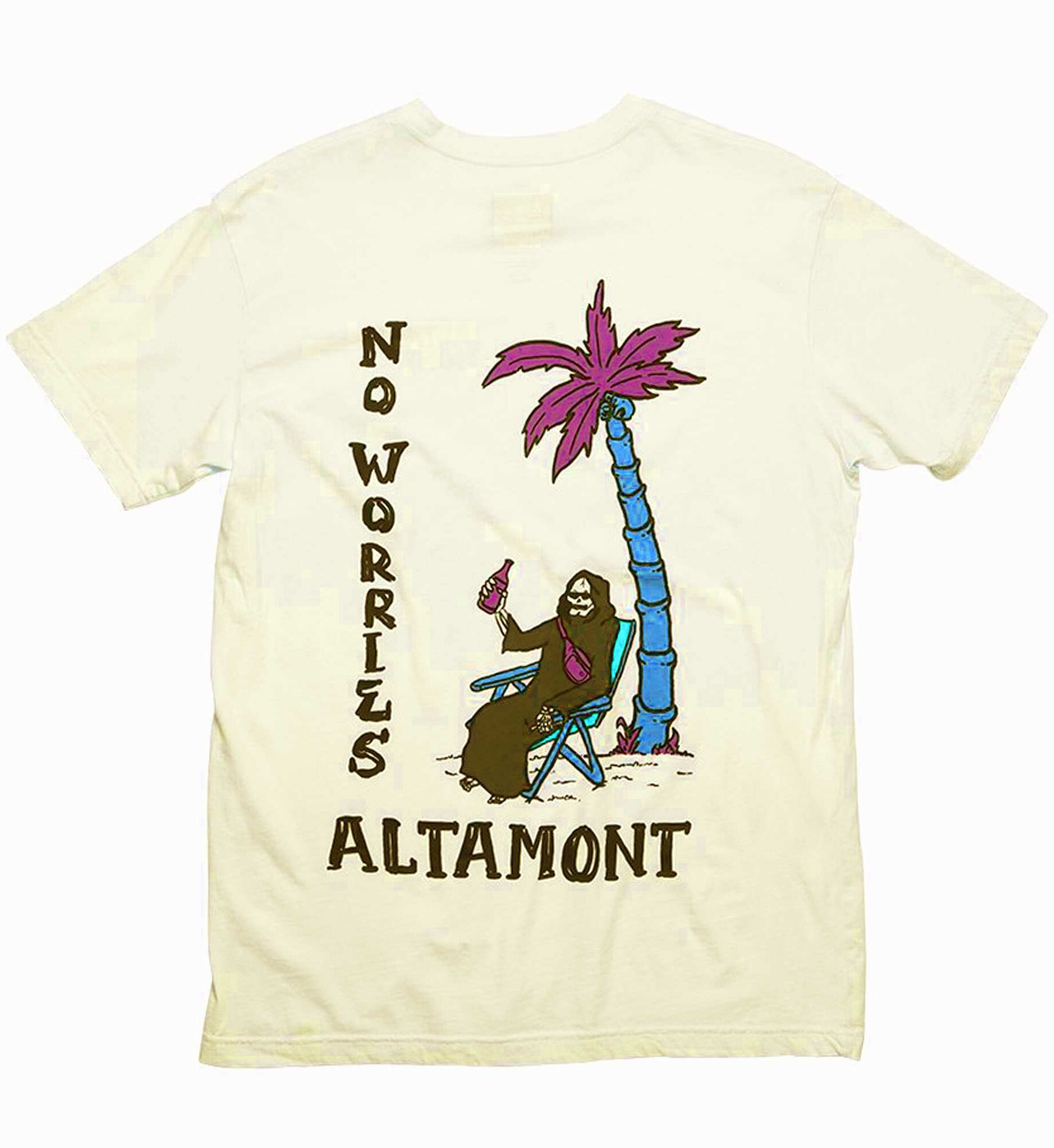 ALTAMONT T-Shirt NO WORRIES S/S CUSTOM natural ALTAMONT T-Shirt NO WORRIES S/S CUSTOM, natural XL