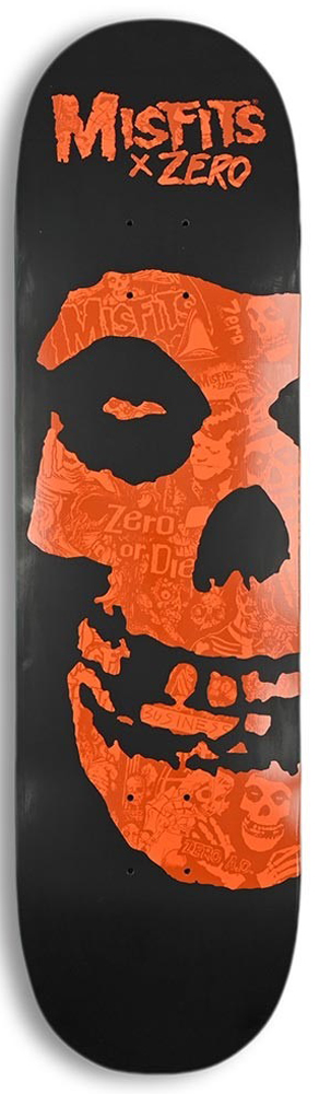 Zero Skateboard Deck x Misfits Fiend Skull Collage Orange 8,50 Zero Skateboard Deck x Misfits Fiend Skull Collage Orange 8,50