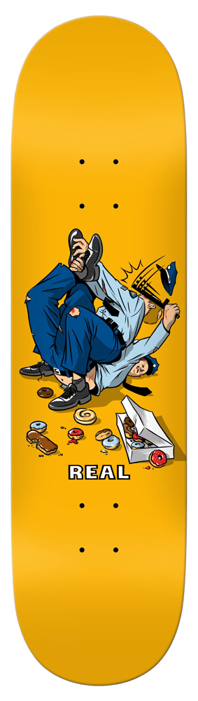 Real Skateboard Deck Team Double Duty Cops 8,25 Real Skateboard Deck Team Double Duty Cops 8,25