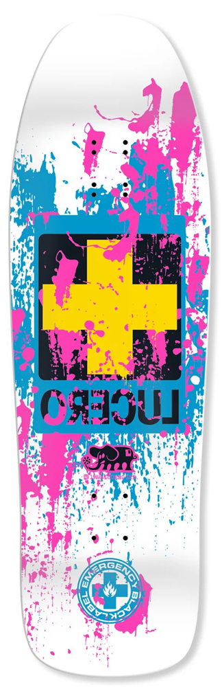 Black-Label Skateboard Deck Lucero Splatter Cross White 9,88 Black-Label Skateboard Deck Lucero Splatter Cross White 9,88