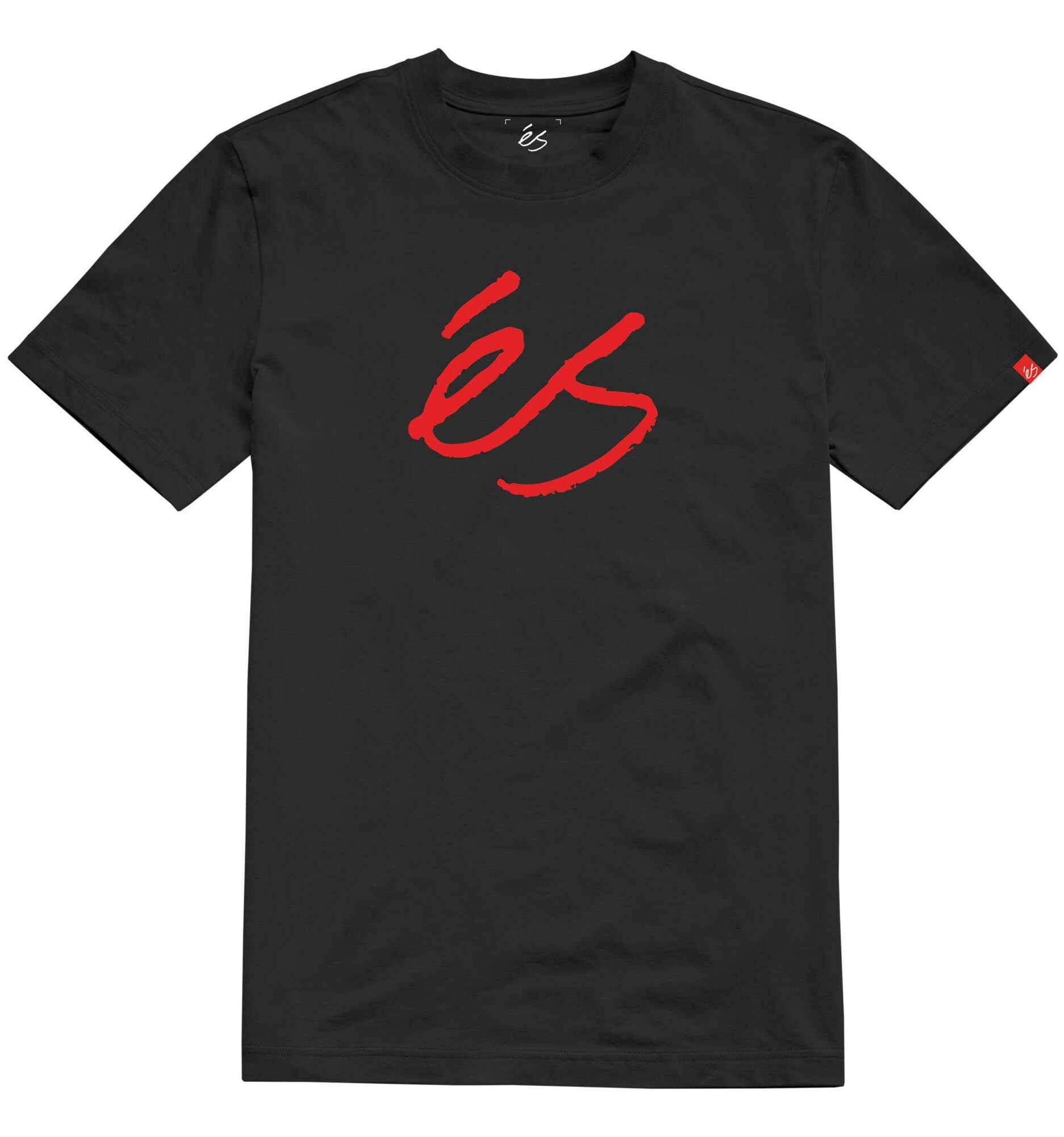 eS SKB T-Shirt SCRIPT MID black/red
