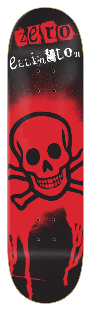 13710263-1 Zero Skateboard Deck Ellington Stencil 30 Years Reissue 8,25