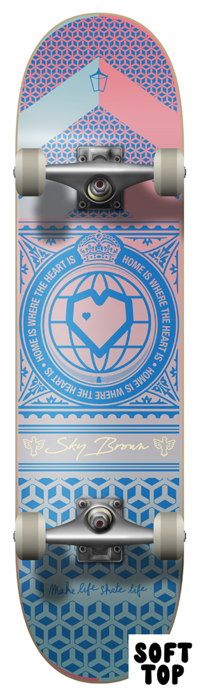 Blueprint Komplettboard Brown-x-MLSL Collab Home Heart Teal/Pink Split Fade ST 7,25 Blueprint Komplettboard Brown-x-MLSL Collab Home Heart Teal/Pink Split Fade ST 7,25