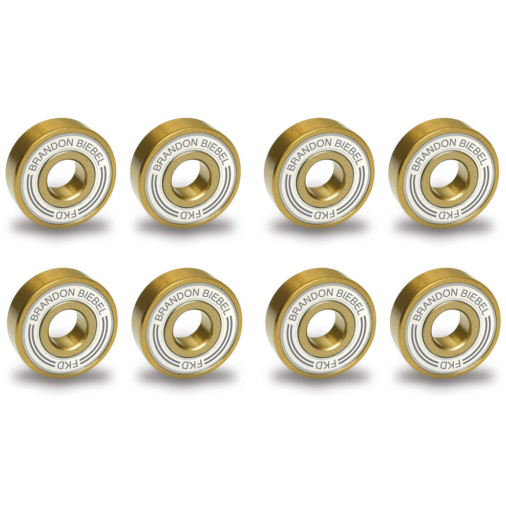 FKD Skateboard Ball Bearings Sawblade GOLD "Brandon Biebel" ABEC7 FKD Skateboard Ball Bearings Sawblade GOLD "Brandon Biebel" ABEC7