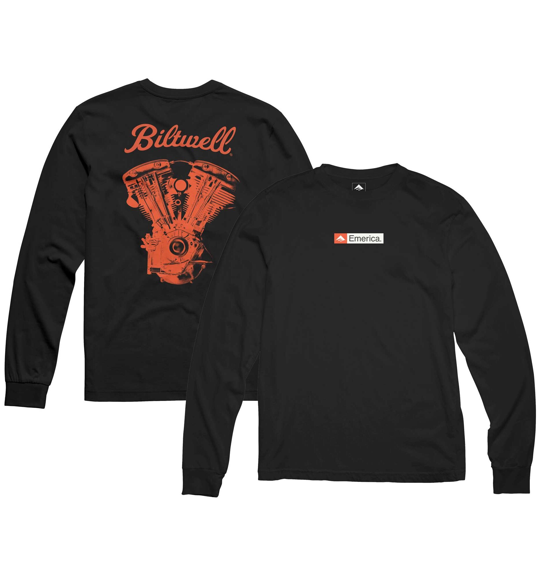EMERICA Longsleeve BILTWELL, black XXL