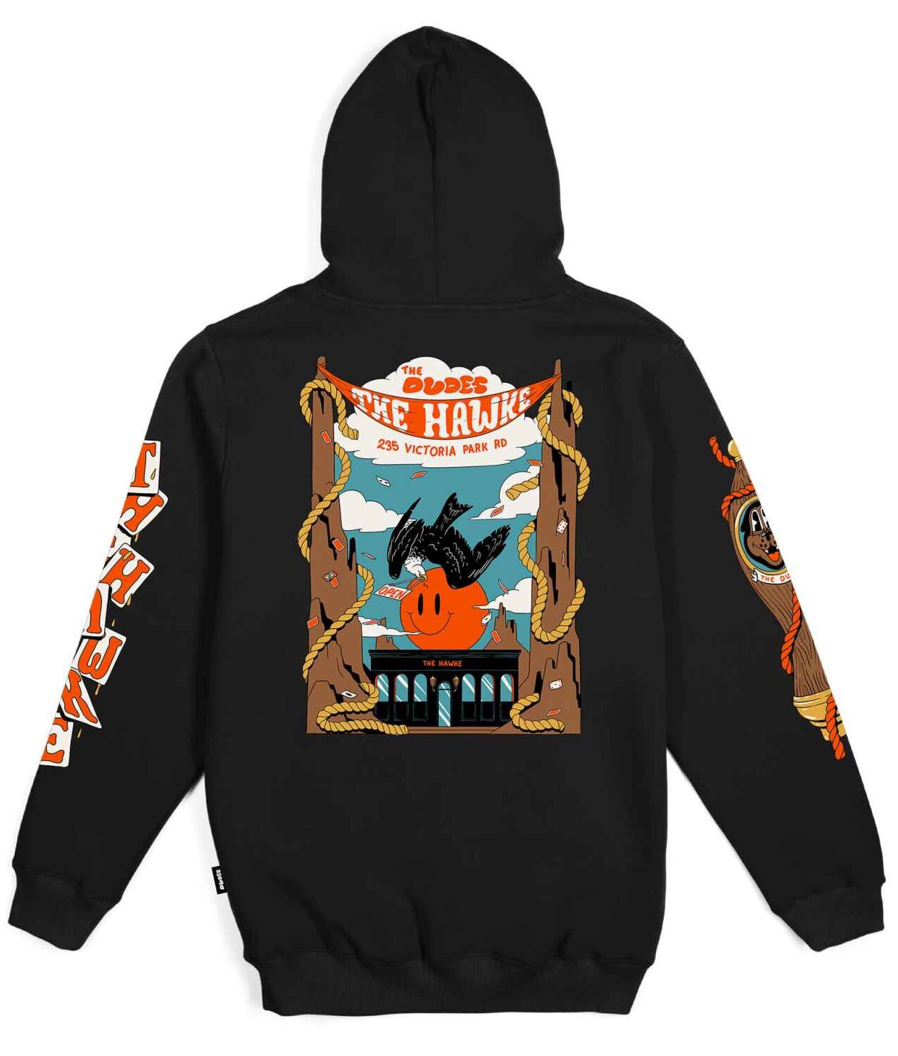 The Dudes Hawke Seasonal Hoodie - black The Dudes Hawke Seasonal Hoodie - black