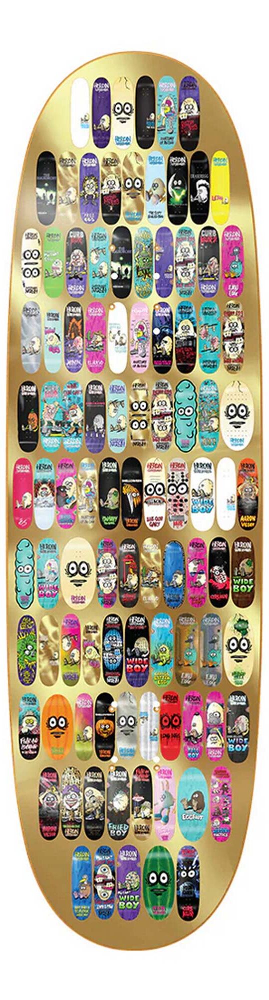 HEROIN Deck 100TH EGG 9.125, gold 9.1 HEROIN Deck 100TH EGG 9.125, gold 9.1