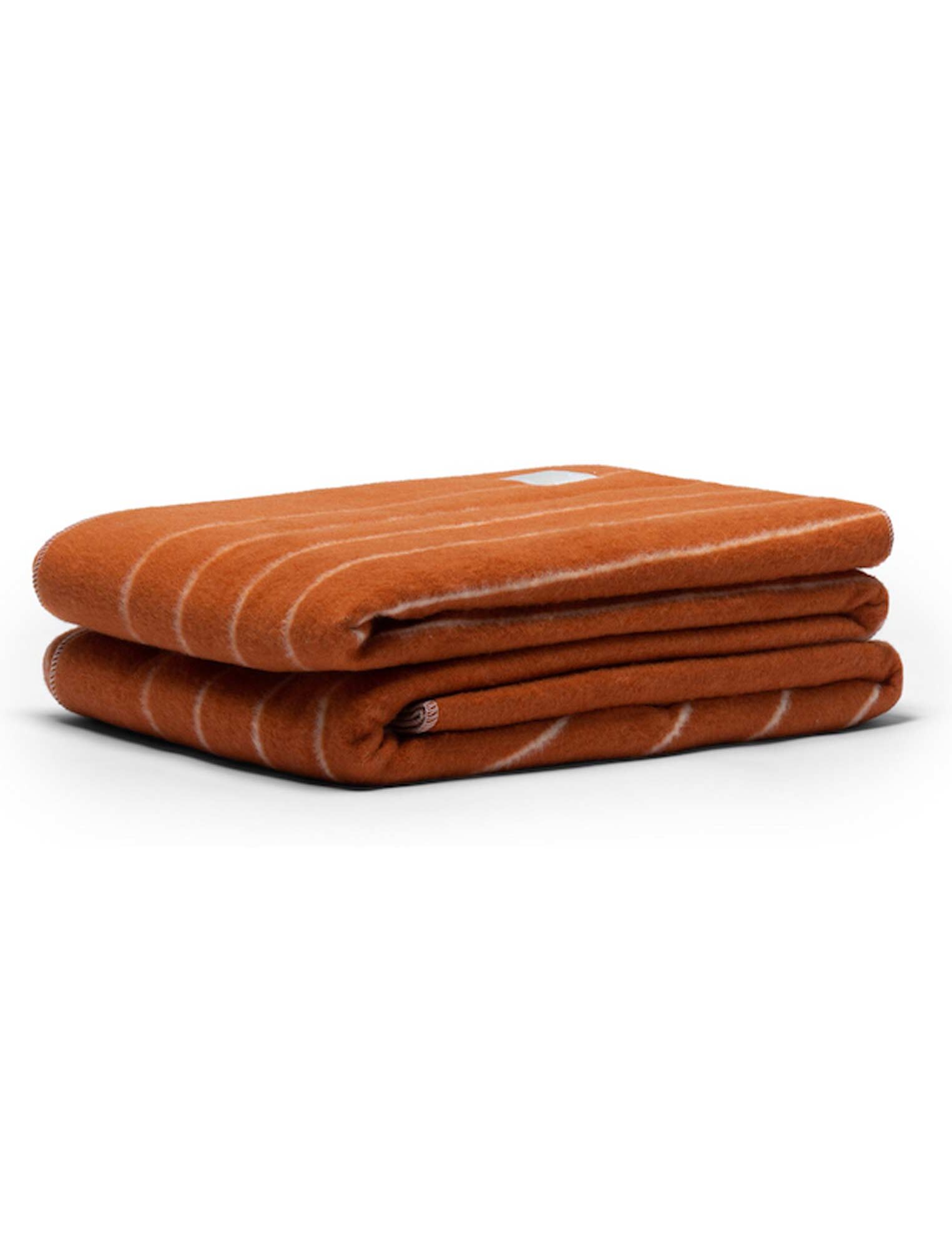 RUMPL Blanket JACQUARD MERINO SOFTWOOL / THROW, terra cotta - arches