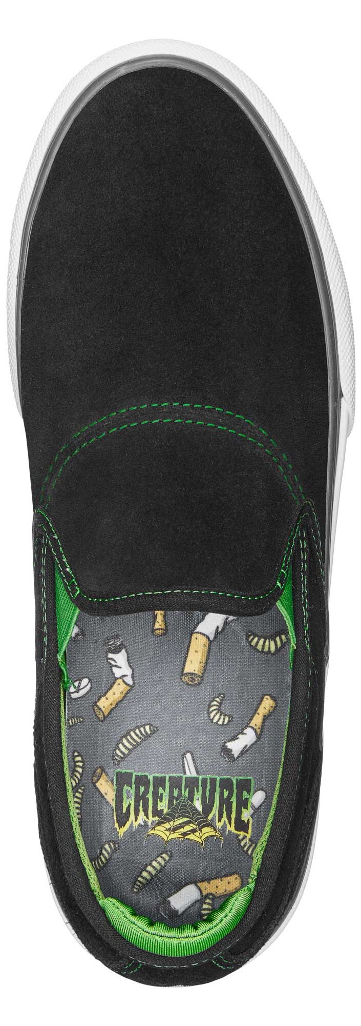 EMERICA Shoe WINO G6 SLIP-ON X CREATURE bla/gre, black/green 13