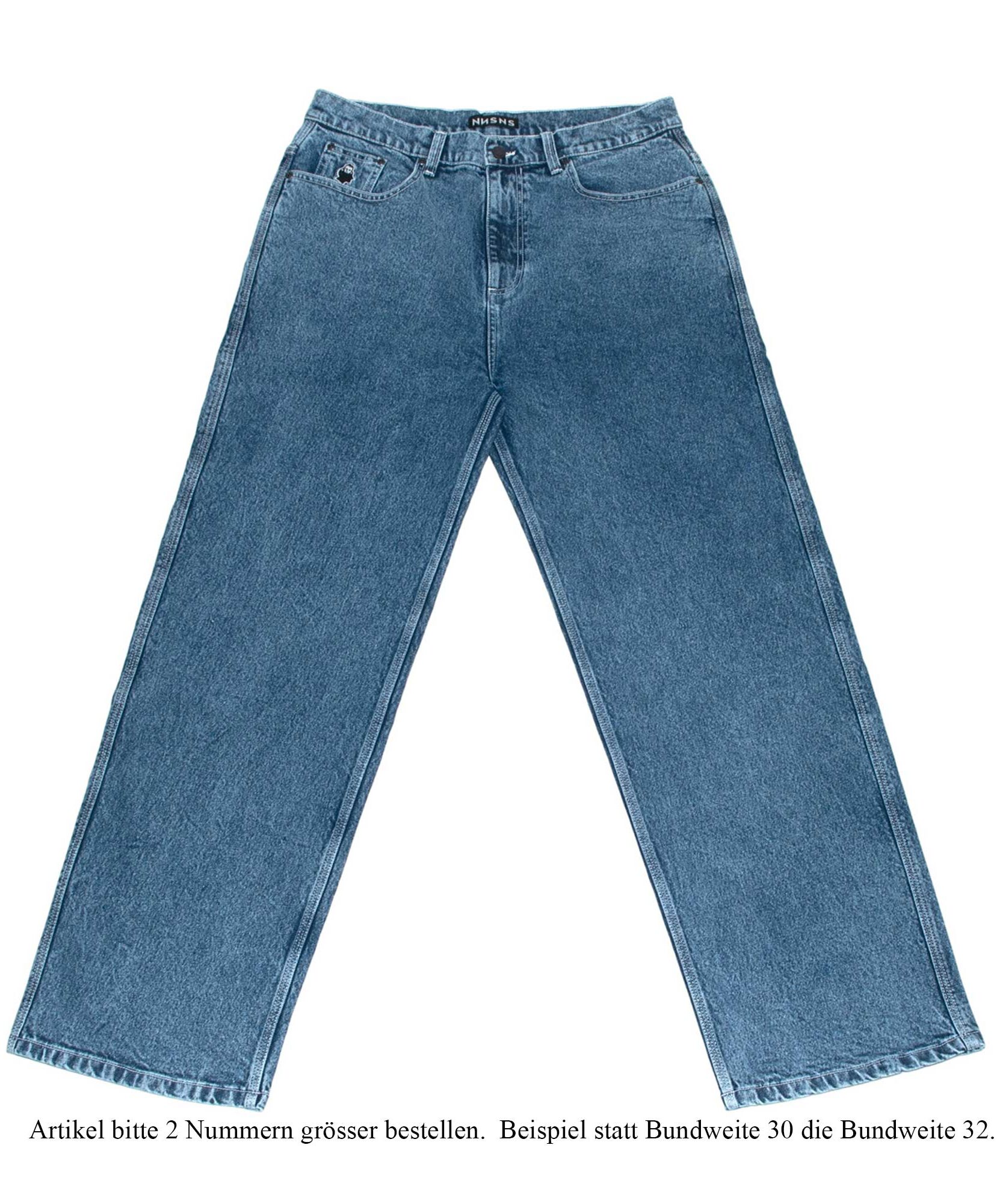 NNSNS Pant BIGGERFOOT SUPERSTRETCH DENIM, stone blue 36/34