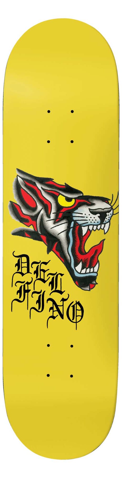 DEATHWISH Deck SEVEN TRUMPETS PD 8.125, yellow 8.1 DEATHWISH Deck SEVEN TRUMPETS PD 8.125, yellow 8.1