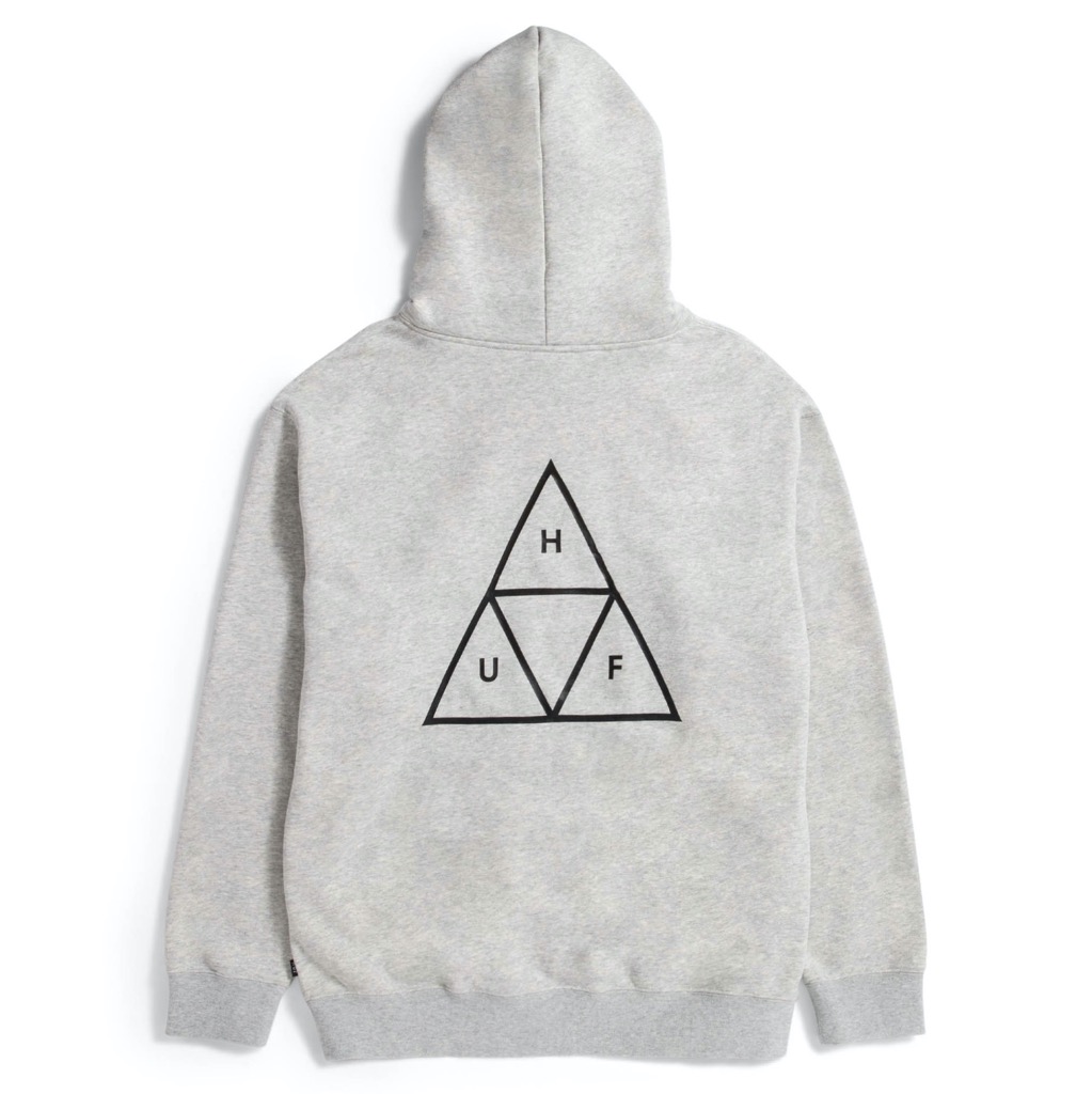 HUF Set Triple Triangle Hoodie - heather grey XXL