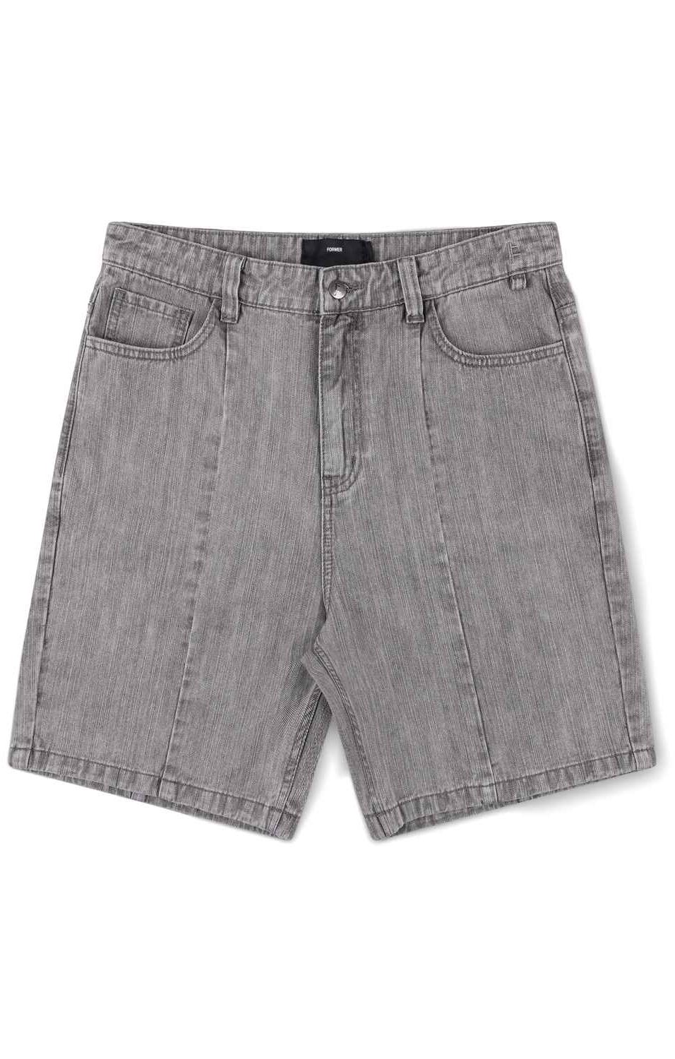 fwa-25501-wshgry-1 Former Distend Seam Jean Short - washed grey 36
