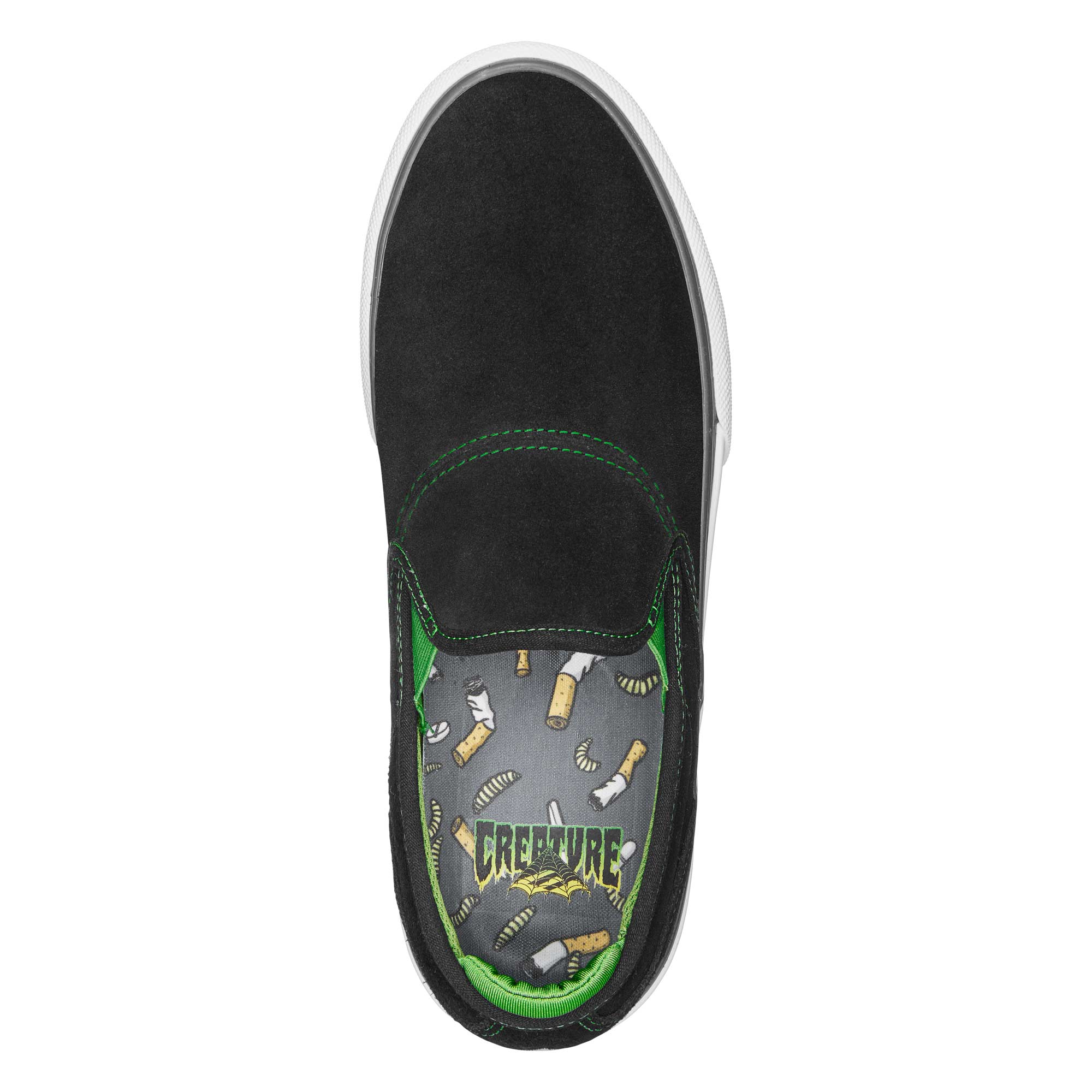 EMERICA Shoe WINO G6 SLIP-ON X CREATURE bla/gre, black/green 11