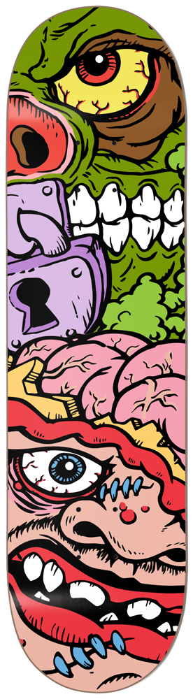 Darkstar Skateboard Deck Team Madballs Brain Bash 8,25