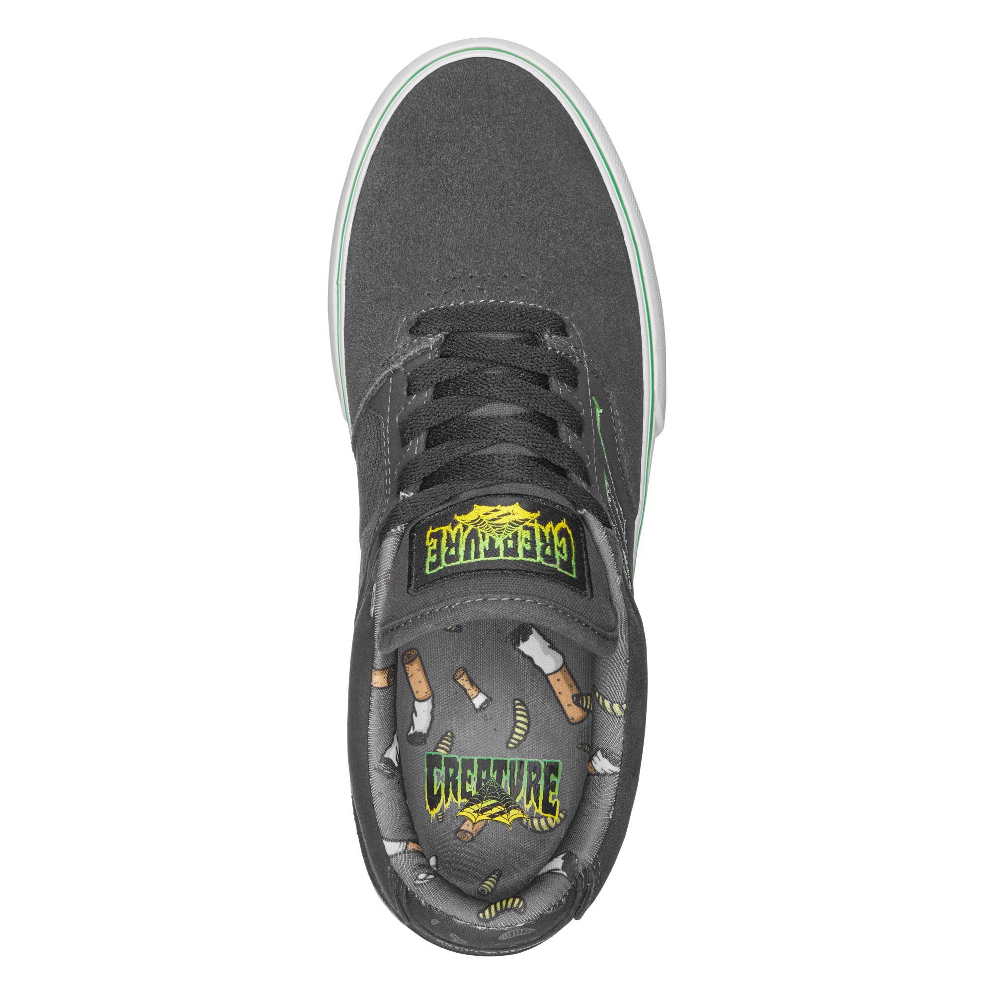 EMERICA Shoe THE LOW VULC X CREATURE cha, charcoal 10