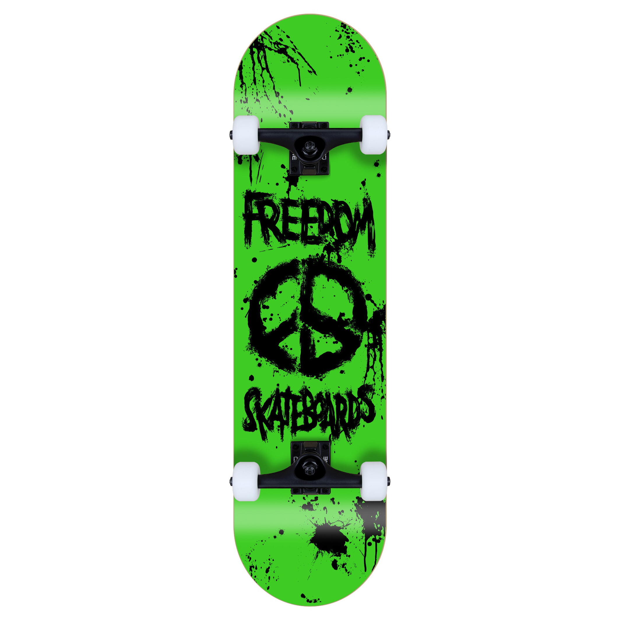 Freedom komplett Skateboard Peace Paint Neon-Green
