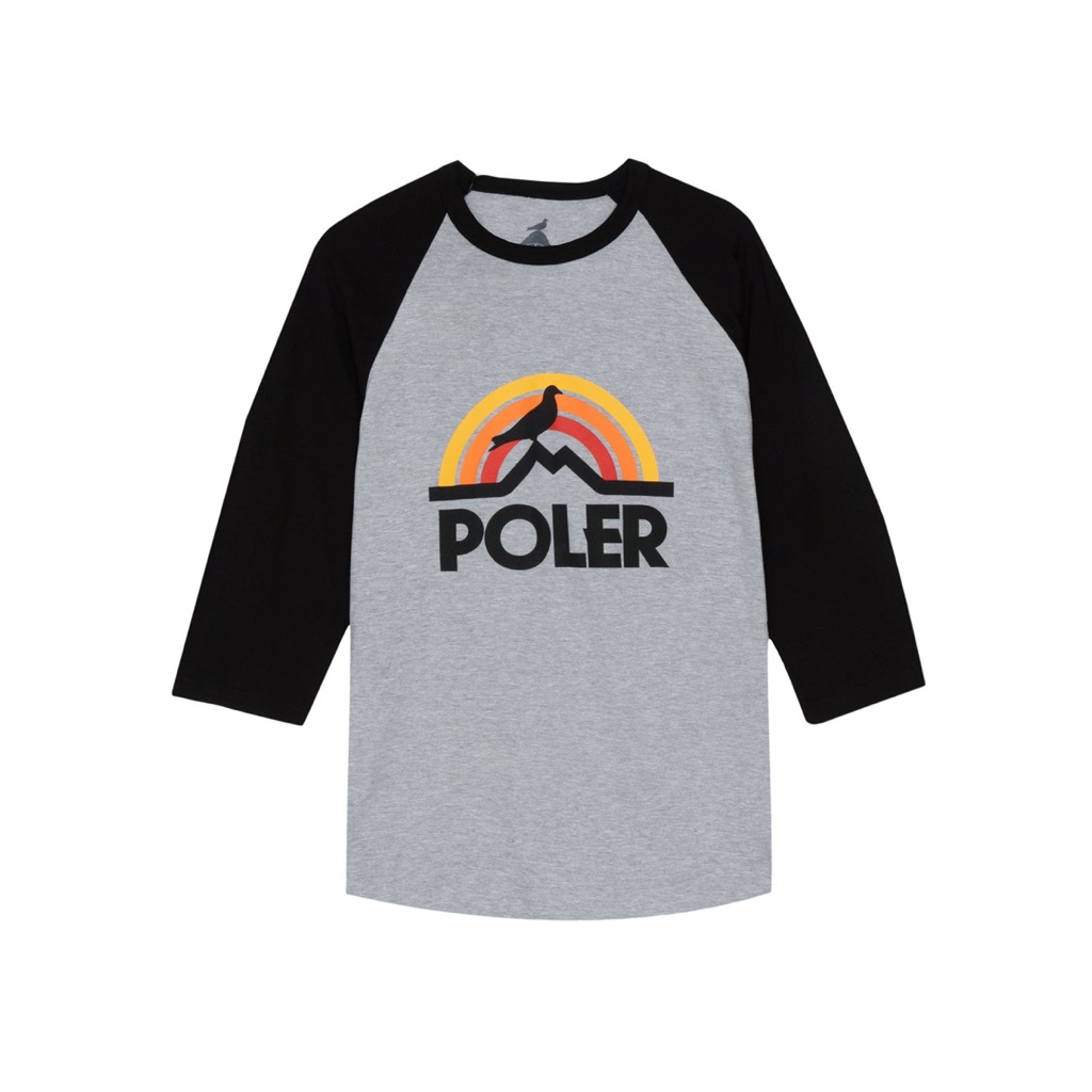 Poler Pigeon Rainbow Raglan T-Shirt - black Poler Pigeon Rainbow Raglan T-Shirt - black M